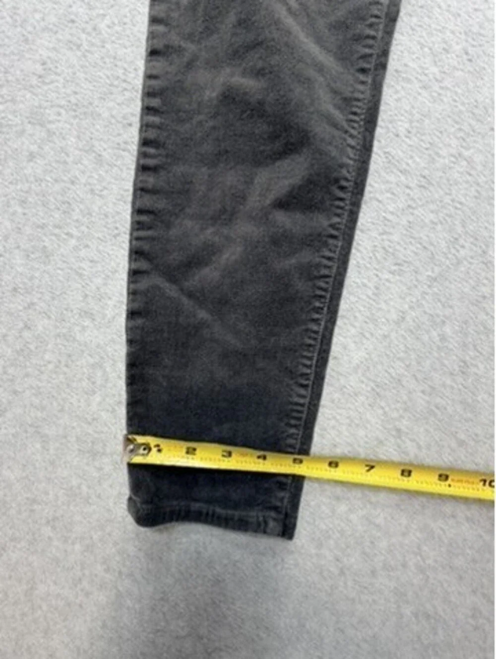 J Crew Womens 9 Inch High Rise Skinny Corduroy Pants Size 28 Gray Button Fly
